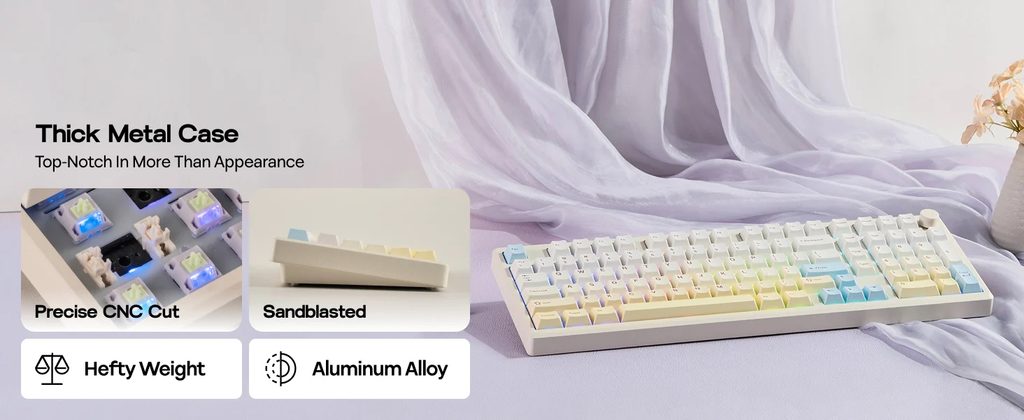 Epomaker Galaxy100 Lite im Test: Platzsparendes Aluminium-Keyboard mit Vollformat-Feeling